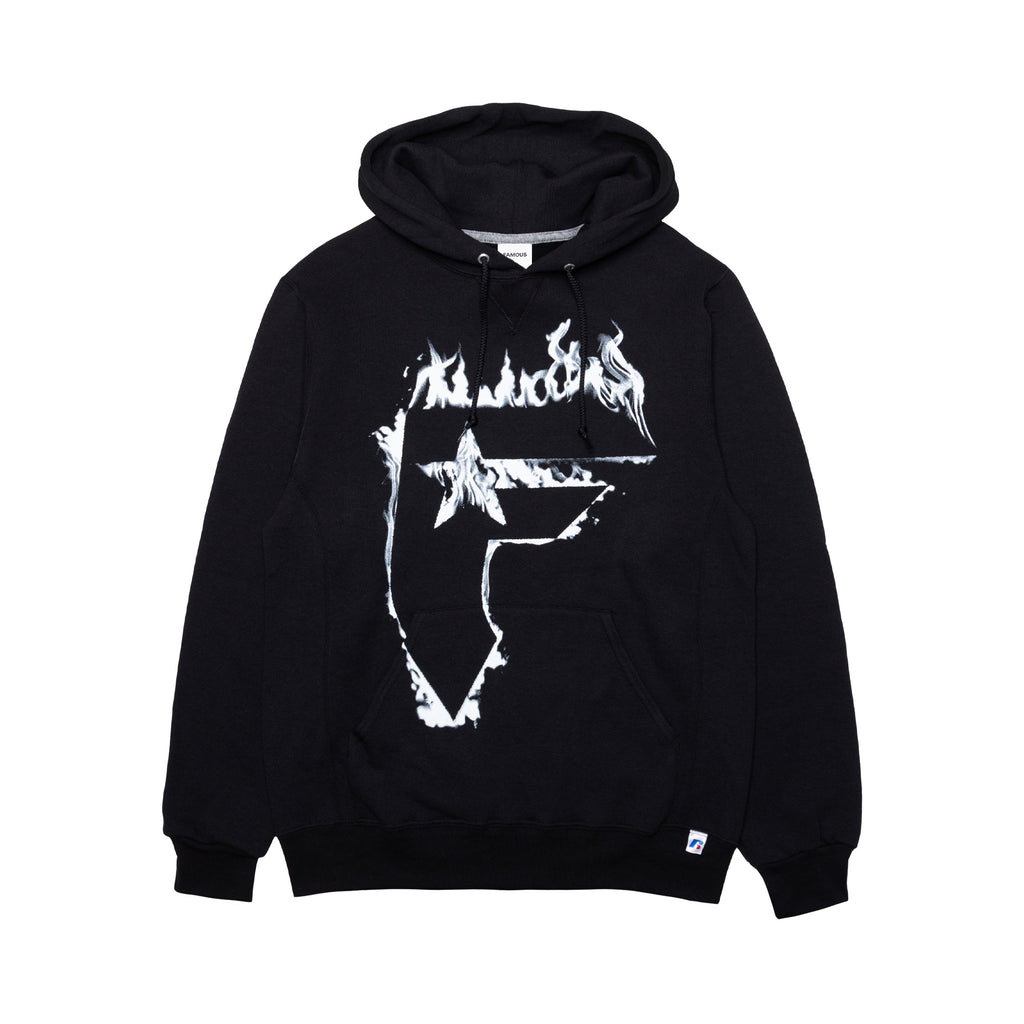 BURNING BADGE PULLOVER HOODIE BLACK – Famous Stars & Straps